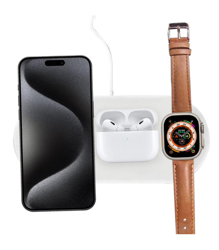 شارژر وایرلس (بی سیم) رو میزی 15 وات 3 کاره فست شارژ برند مارگن مدل OJD-48