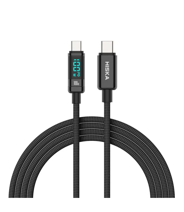 کابل شارژ و تبدیل USB-C به USB-C هیسکا مدل LX-20CC طول 1 متر