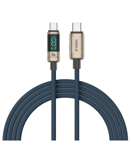 کابل شارژ و تبدیل USB-C به USB-C هیسکا مدل LX-20CC طول 1 متر