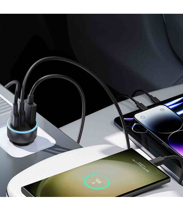 شارژر فندکی فست شارژ ماشین 67 وات تایپ سی انکر مدل 335 Anker 335 car charger 67W A2736H11