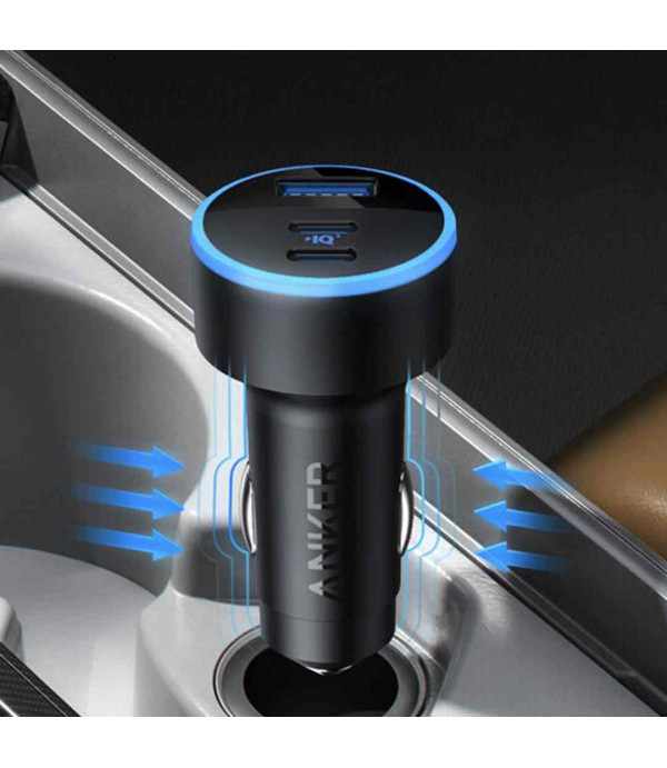 شارژر فندکی فست شارژ ماشین 67 وات تایپ سی انکر مدل 335 Anker 335 car charger 67W A2736H11