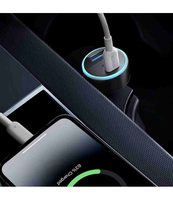 شارژر فندکی فست شارژ ماشین 67 وات تایپ سی انکر مدل 335 Anker 335 car charger 67W A2736H11