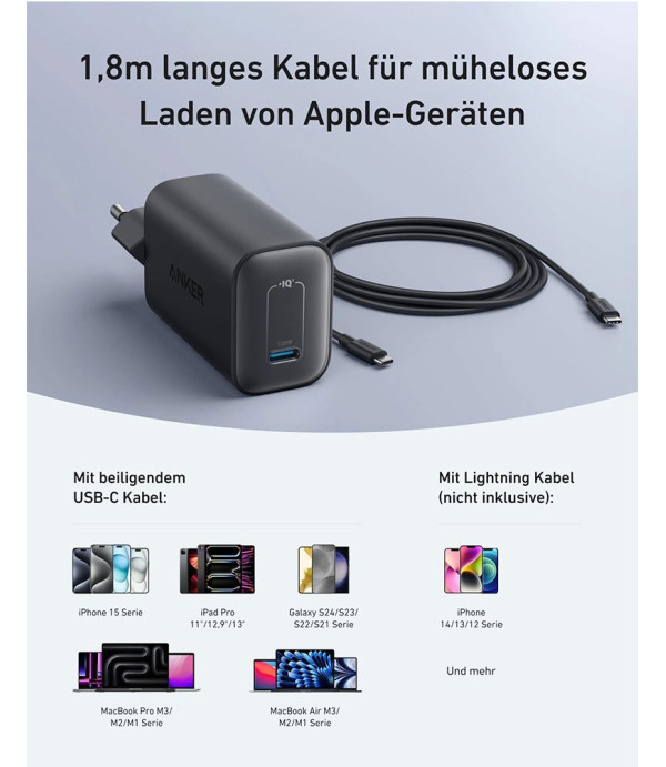 شارژر دیواری انکر Anker 100W USB-C Charger 3 Port مدل B2679