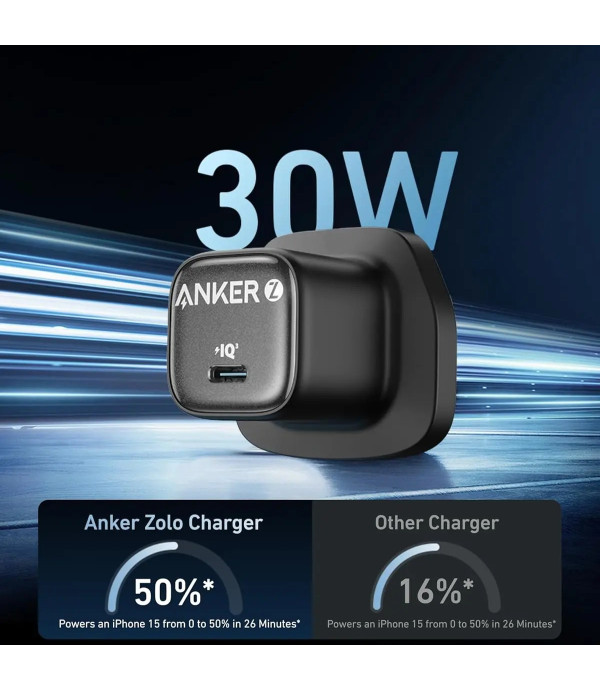 شارژر ۳۰ واتی انکر Anker Zolo USB-C Charger 30W مدل A2698