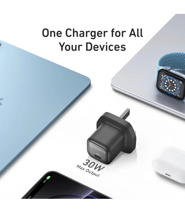شارژر ۳۰ واتی انکر Anker Zolo USB-C Charger 30W مدل A2698