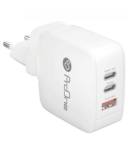 شارژر دیواری تایپ سی و یو اس بی 65 وات پرووان مدل Proone PWC565 65W Wall charger