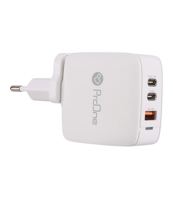 شارژر دیواری تایپ سی و یو اس بی 65 وات پرووان مدل Proone PWC565 65W Wall charger