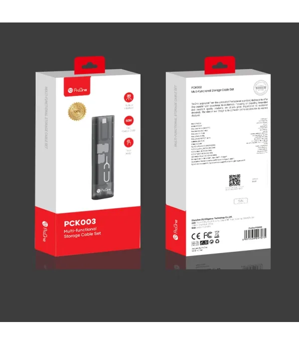 کابل تبدیل USB-C به USB-C / لایتنینگ / USB / microUSB پرووان مدل PCK003 طول 0.27 متر