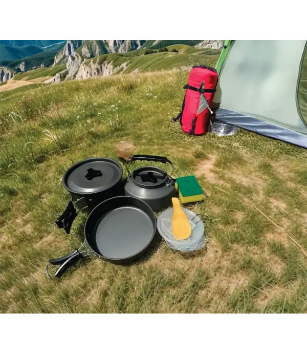 ست ظروف آشپزی کمپینگ گرین لاین Green Lion 7 IN 1 Camping Cookware