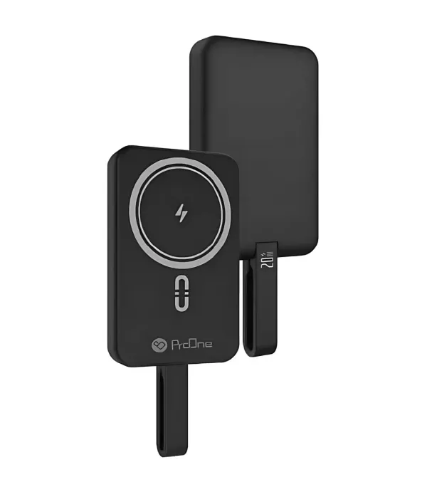پاور بانک وایرلس مگنتی 20 وات 10000 با کابل تایپ سی پرووان ProOne PPB5118 Portable Wireless Power Bank 10000mAh