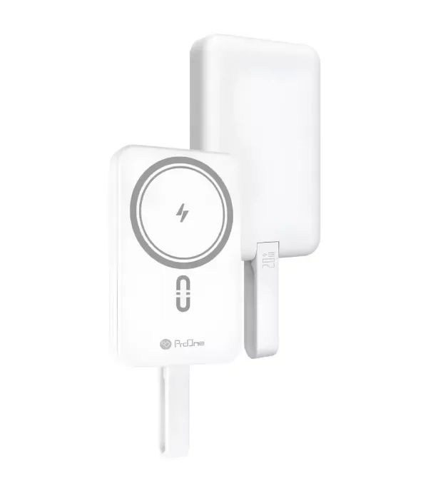 پاور بانک وایرلس مگنتی 20 وات 10000 با کابل تایپ سی پرووان ProOne PPB5118 Portable Wireless Power Bank 10000mAh