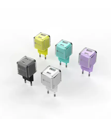 شارژر دیواری 22.5 وات 2 پورت تایپ سی و USB A پرووان مدل Proone Wall Charger PWC595