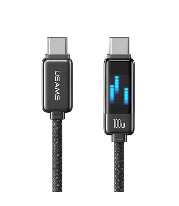 کابل شارژ و تبدیل 2 سر تایپ سی (USB-Type-C) 100 واتی یوسمز مدل SJ744 