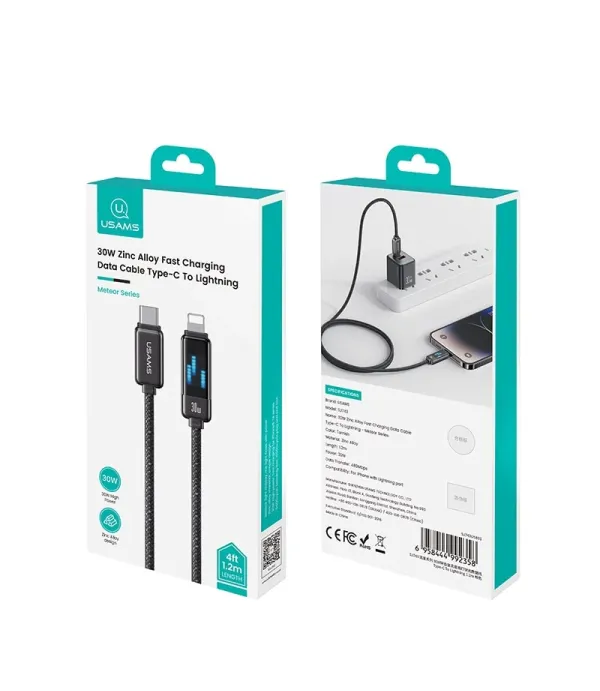 کابل شارژ و تبدیل USB-C به لایتنینگ یوسمز مدل SJ743 طول 1.2 متر