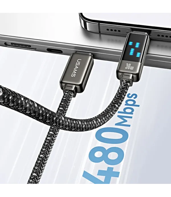 کابل شارژ و تبدیل USB-C به لایتنینگ یوسمز مدل SJ743 طول 1.2 متر