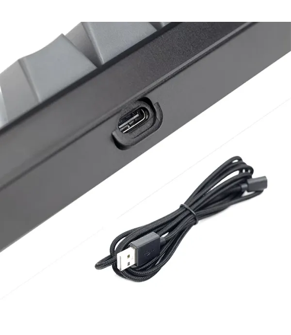 کیبورد گیمینگ هیسکا مدل HX-KEG440، سوییچ مکانیکال آبی، Tenkeyless، نورپردازی RGB
