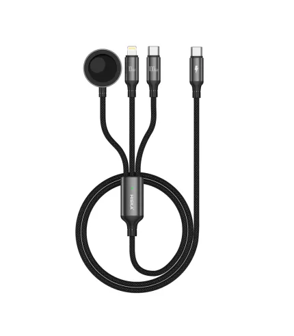 کابل تبدیل و شارژ USB-C به لایتنینگ / USB-C / WIRELESS هیسکا مدل LX-31 طول 1.2 متر
