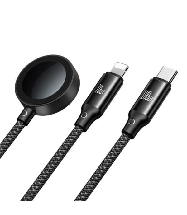 کابل تبدیل و شارژ USB-C به لایتنینگ / USB-C / WIRELESS هیسکا مدل LX-31 طول 1.2 متر