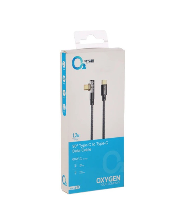 کابل شارژ و تبدیل USB-C اکسیژن مدل LX-19 طول 1.2 متر