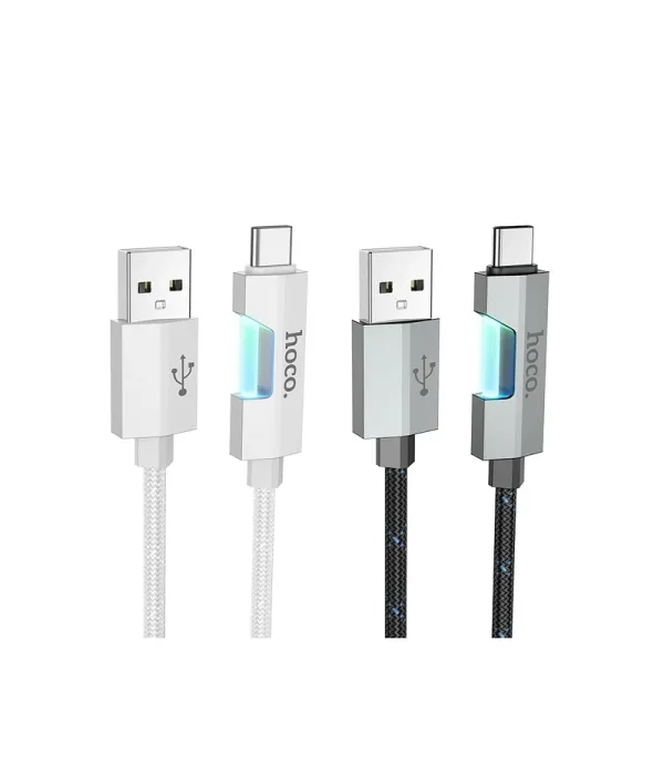 کابل شارژ و تبدیل USB به USB-C هوکو مدل U123 طول 1.2 متر