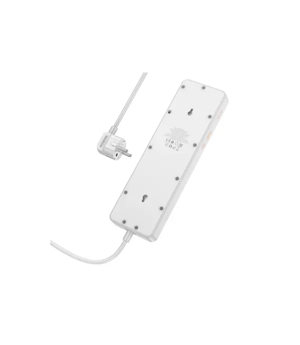 شارژر و چندراهی برق 2500 وات هوکو مدل Hoco Multifunctional Safety Socket AC14A 5-POSITION 30W (EU)