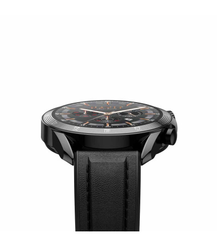 ساعت هوشمند هویت با تغییر طرح ساعت یا تم، ضد آب بند چرم مصنوعی مدل Havit M9030 PRO Blood Oxygen Body Temperature Wireless Charging Digital Watches IP68 Waterproof High Resolution Smart Watch