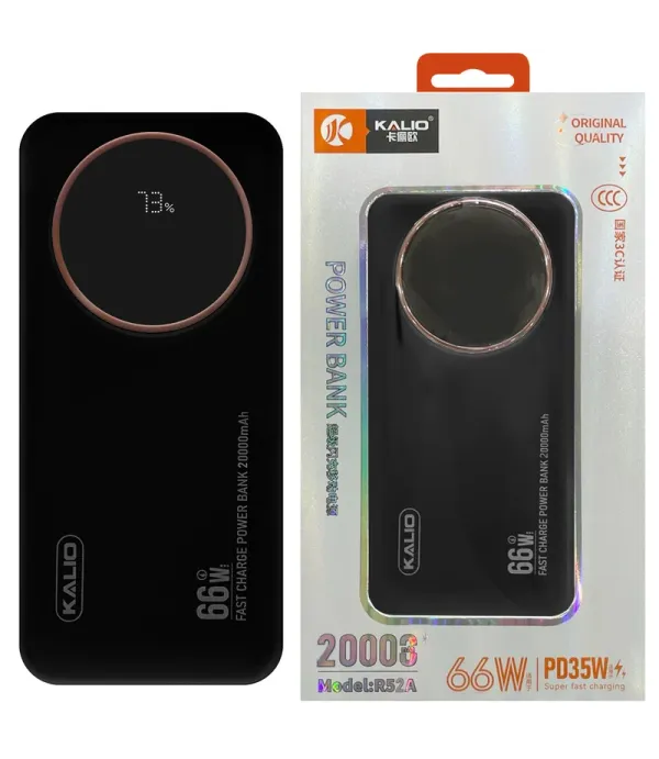 پاوربانک کالیو مدل R52 A ظرفیت 20000 میلی آمپر ساعت