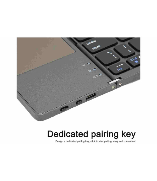 کیبورد بلوتوث تاشو با تاچ پد مدل Foldable Bluetooth Keyboard With Touch Pad B033