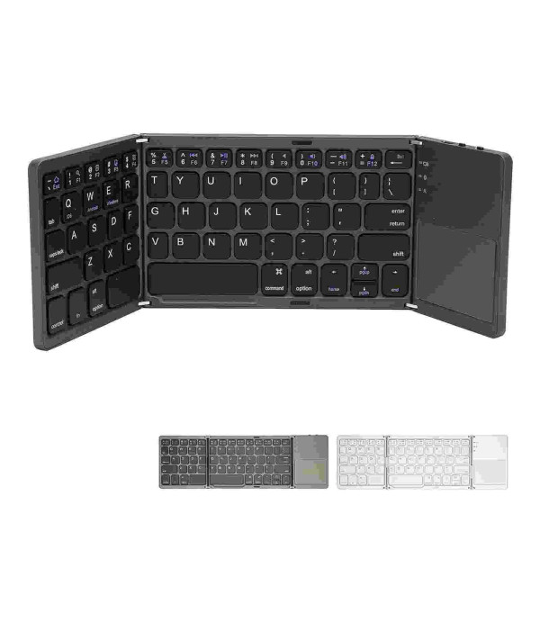 کیبورد بلوتوث تاشو با تاچ پد مدل Foldable Bluetooth Keyboard With Touch Pad B033