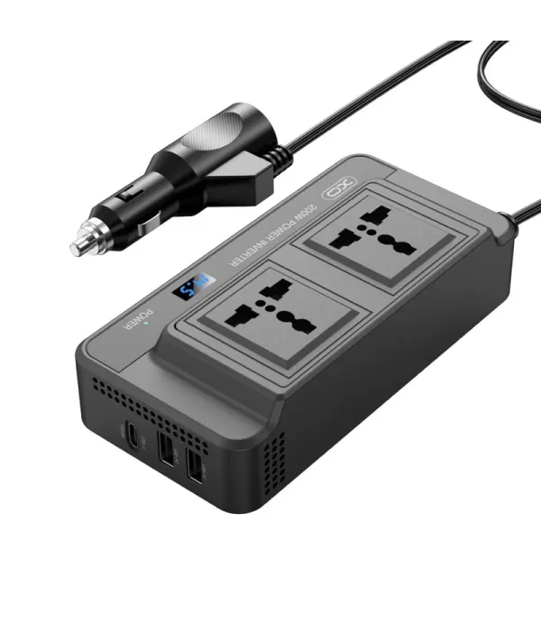 شارژر فندکی 200 وات و اینورتر ایکس او مدل CZ011