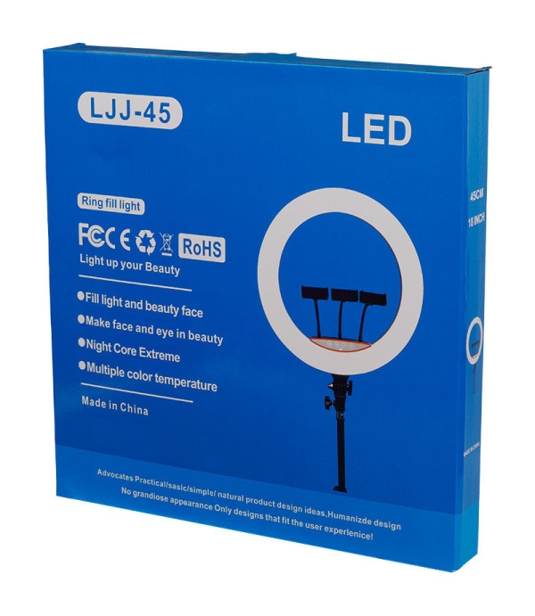 رینگ لایت LJJ-45B 18 با سه پایه 175 سانتی متری