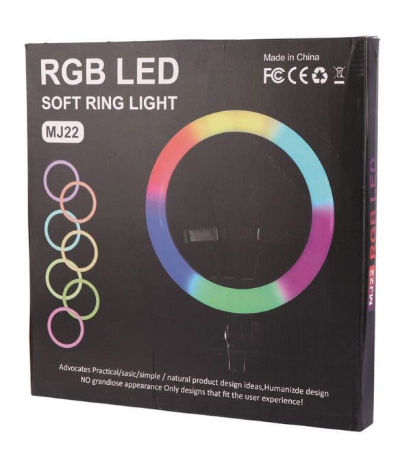 رینگ لایت 22 اینچ LED Soft MJ22 با سه پایه 175 سانتی متری