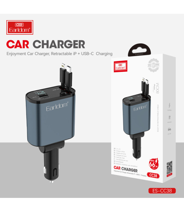 شارژر فندکی فست شارژ ارلدام Earldom ES-CC38 PD 3A 66W
