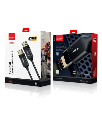 کابل HDMI 8K هیسکا 3 متری مدل Hiska HD-03 HDMI 8K Cable 3m