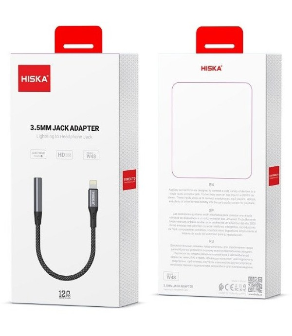 کابل تبدیل لایتنینگ به AUX هیسکا مدل W48
