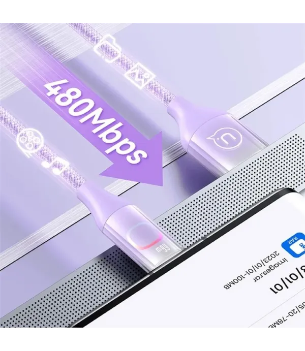 کابل شارژ و تبدیل USB به USB-C یوسمز مدل SJ636 طول 1.2 متر