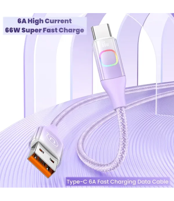 کابل شارژ و تبدیل USB به USB-C یوسمز مدل SJ636 طول 1.2 متر