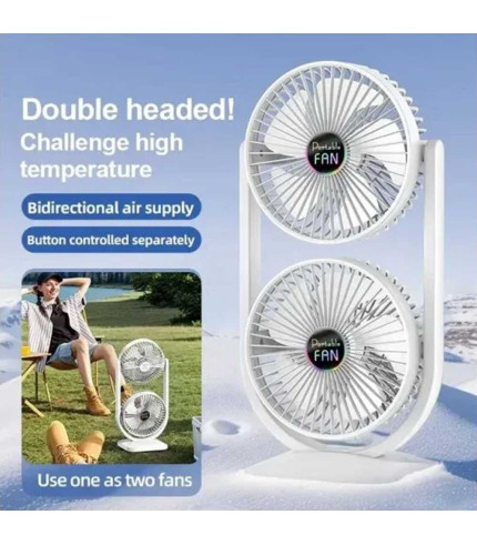 پنکه رومیزی 2 فن 3 سرعته مدل DUAL HEAD Desktop Fan S30