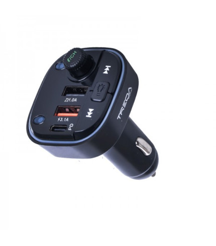 شارژر فندکی 20 وات سه پورت و اف ام پلیر بلوتوثی ترکا مدل TREQA Car MP3 Player Multifunction Wireless MP3-3