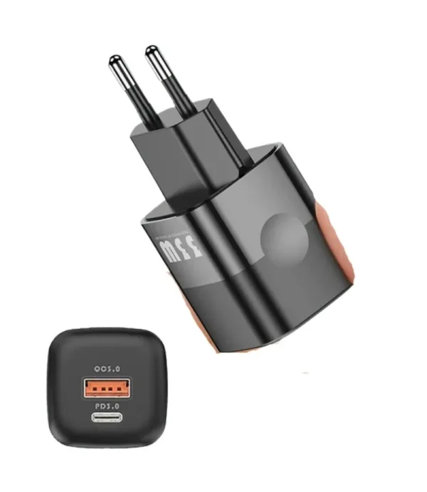 شارژر دیواری کولا (KUULAA) 33 وات GaN دو پورت مدل RY-U33-1