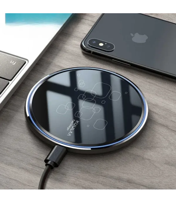 پد شارژ بی سیم (wireless) رو میزی کولا (KUULAA) 15 واتی فست شارژ با نور راهنما مدل KL-CD17