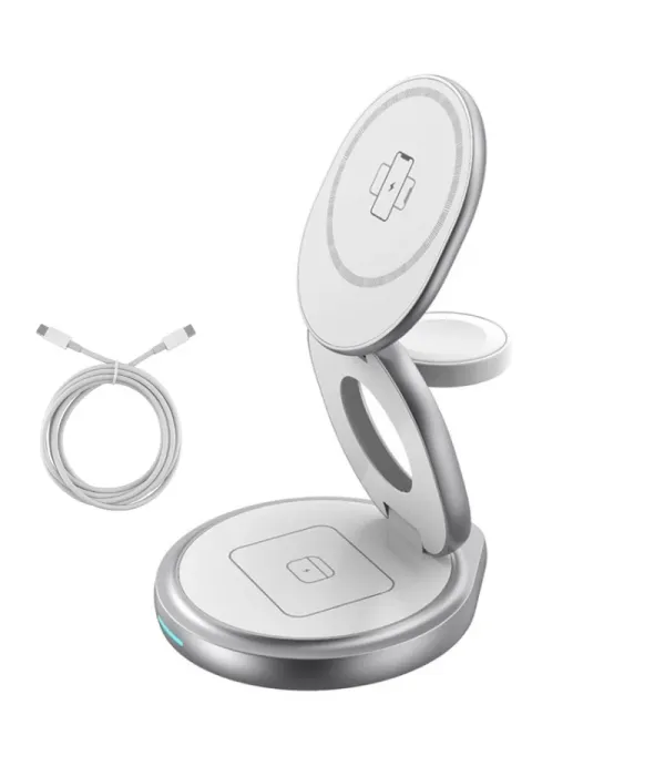 شارژ بی سیم (Wireless) رو میزی 3 کاره تاشو کولا (KUULAA) 15 وات فست شارژ مدل KL-W27
