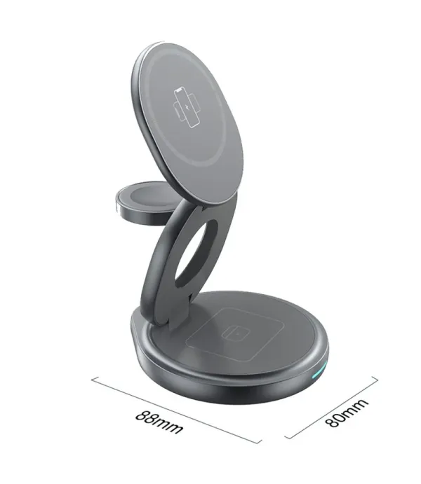شارژ بی سیم (Wireless) رو میزی 3 کاره تاشو کولا (KUULAA) 15 وات فست شارژ مدل KL-W27