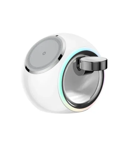 شارژر بی سیم (Wireless) رومیزی 3 کاره 15 وات فست شارژ کولا (KUULAA) مگ سیف با نور RGB مدل KL-CD70