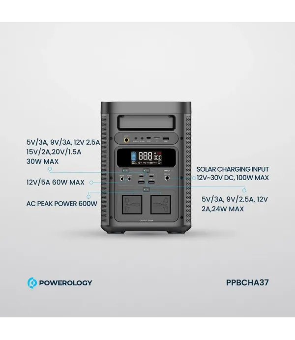 پاور ژنراتور 300 وات و اسپیکر پاورولوژی Powerology Portable Generator 90000mAh PPBCHA37