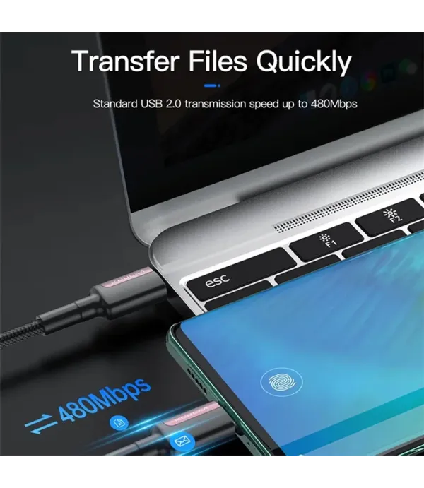 کابل شارژ و مبدل 2 سر تایپ سی 100 وات کولا (KUULAA) مدل KL-X31