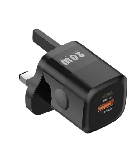شارژر دیواری کولا 20 وات GaN دو پورت تایپ سی و USB A مدل KUULAA Wall charger KL-CD59 