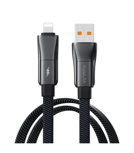 کابل شارژ و تبدیل USB A و تایپ سی به تایپ سی/ لایتنینگ کشویی کولا (KUULAA) 60 وات مدل KL-X73