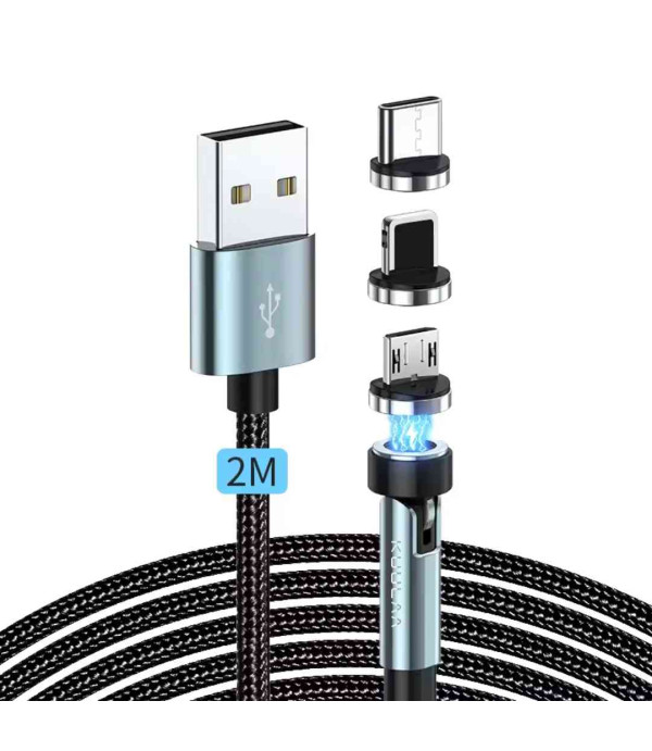 کابل شارژ و تبدیل تایپ سی به تایپ سی / لایتنینگ / میکرو مغناطیسی  18 وات کولا (KUULAA) مدل KL-X69