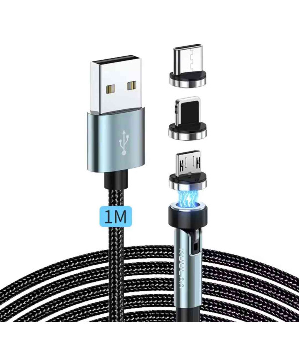 کابل شارژ و تبدیل تایپ سی به تایپ سی / لایتنینگ / میکرو مغناطیسی  18 وات کولا (KUULAA) مدل KL-X69